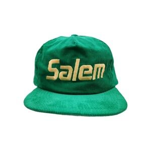 VINTAGE Gold Medal Headwear Salem Cigarettes Corduroy Snapback Hat